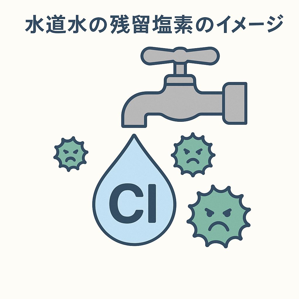 水道水の残留塩素のイメージ