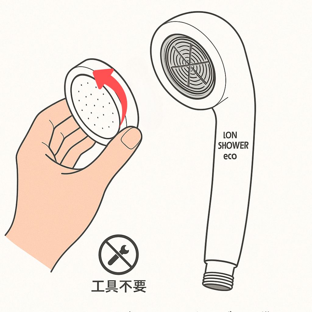シャワーヘッドの分解